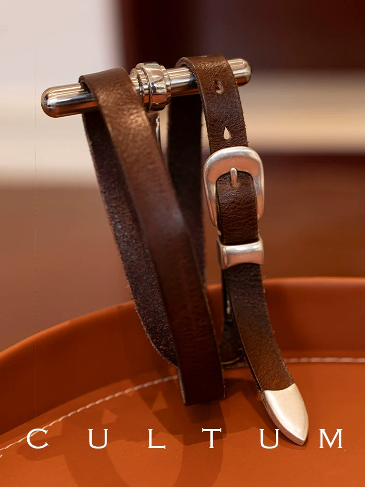 CULTUM First Layer Pure Cowhide Classic Casual Retro Belt