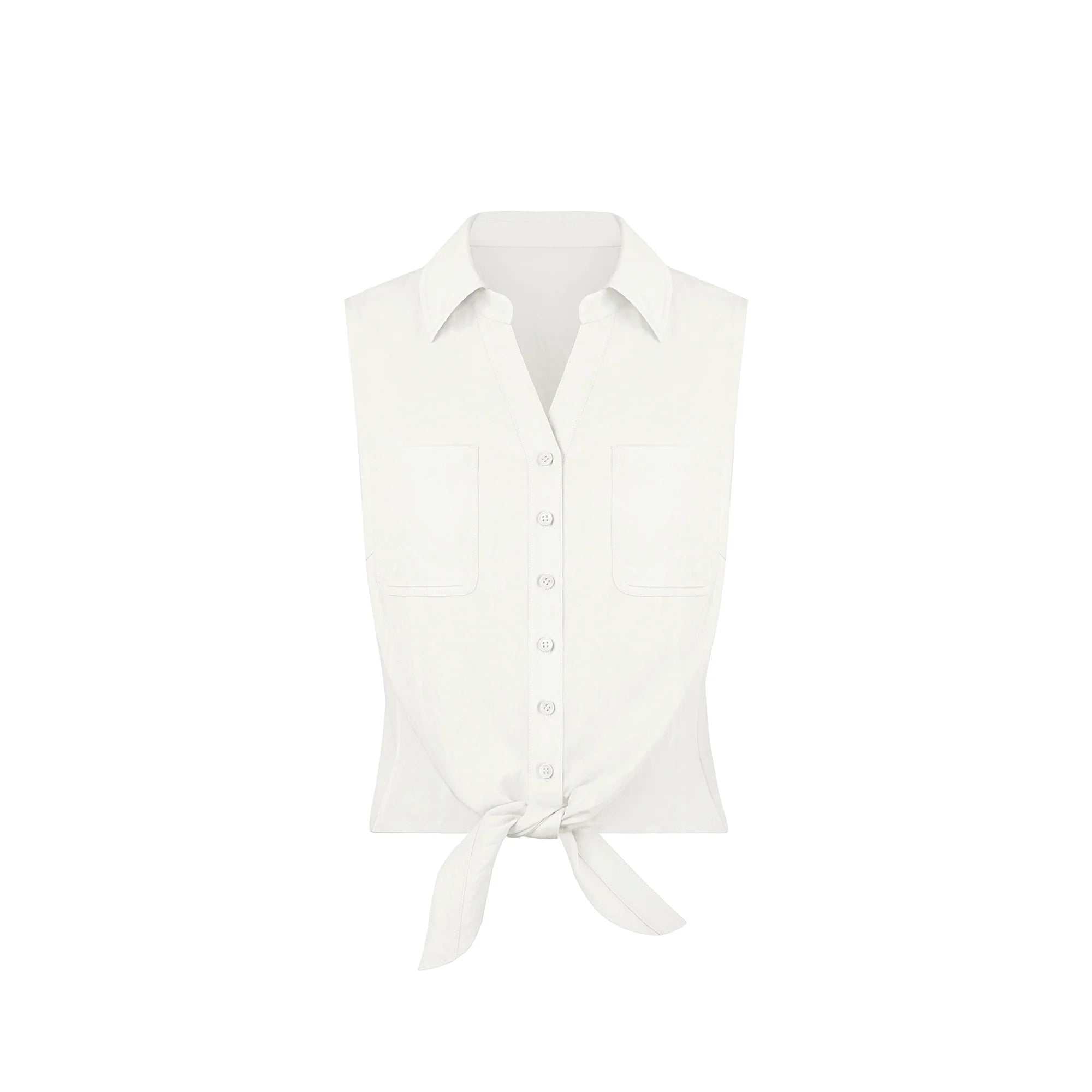 Jim Kennet Vintage Tie Sleeveless Short Shirt