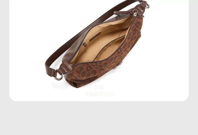 JACD Leopard Print Underarm Shoulder Messenger Bag