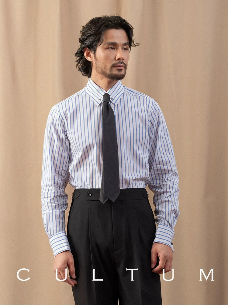 CULTUM French Cufflink Striped Shirt