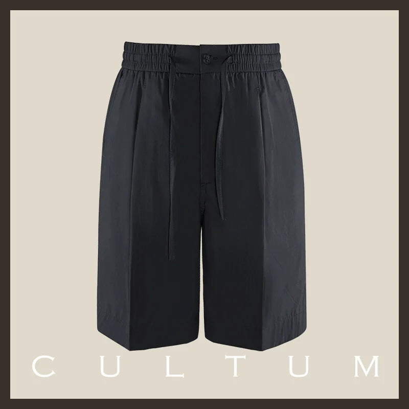 CULTUM Casual Slack Half Open Collar Long Sleeve Shirt