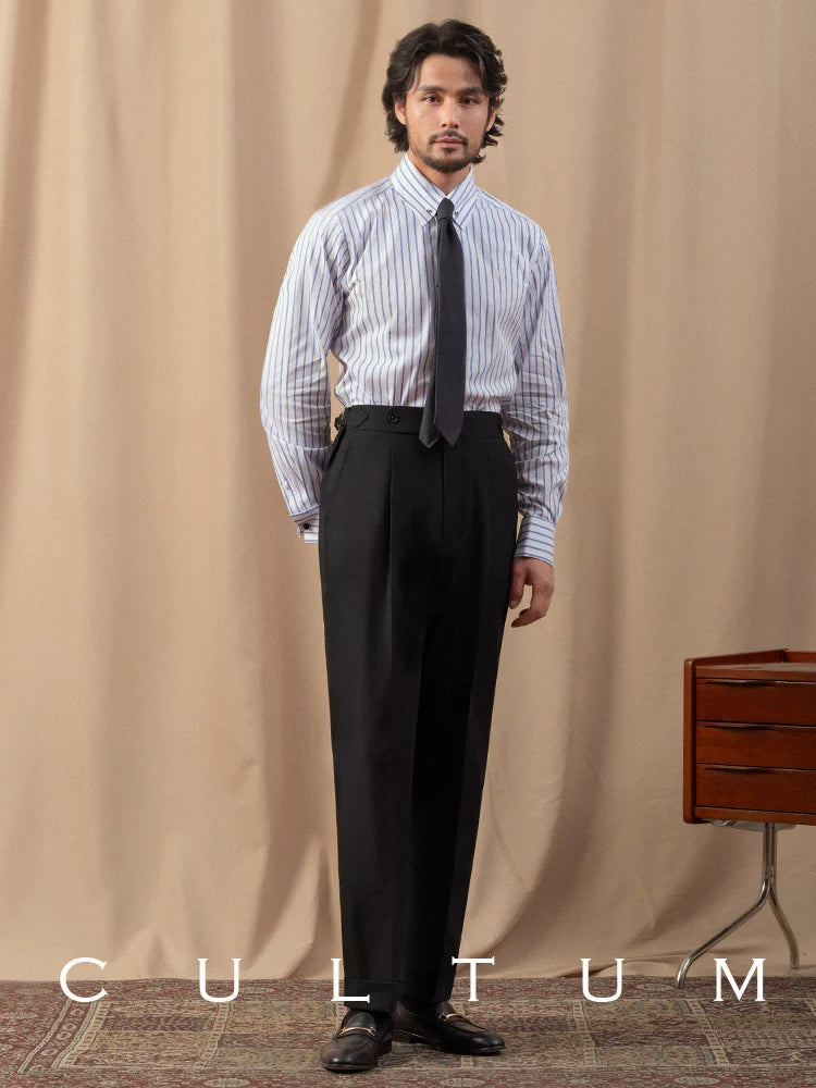 CULTUM French Cufflink Striped Shirt