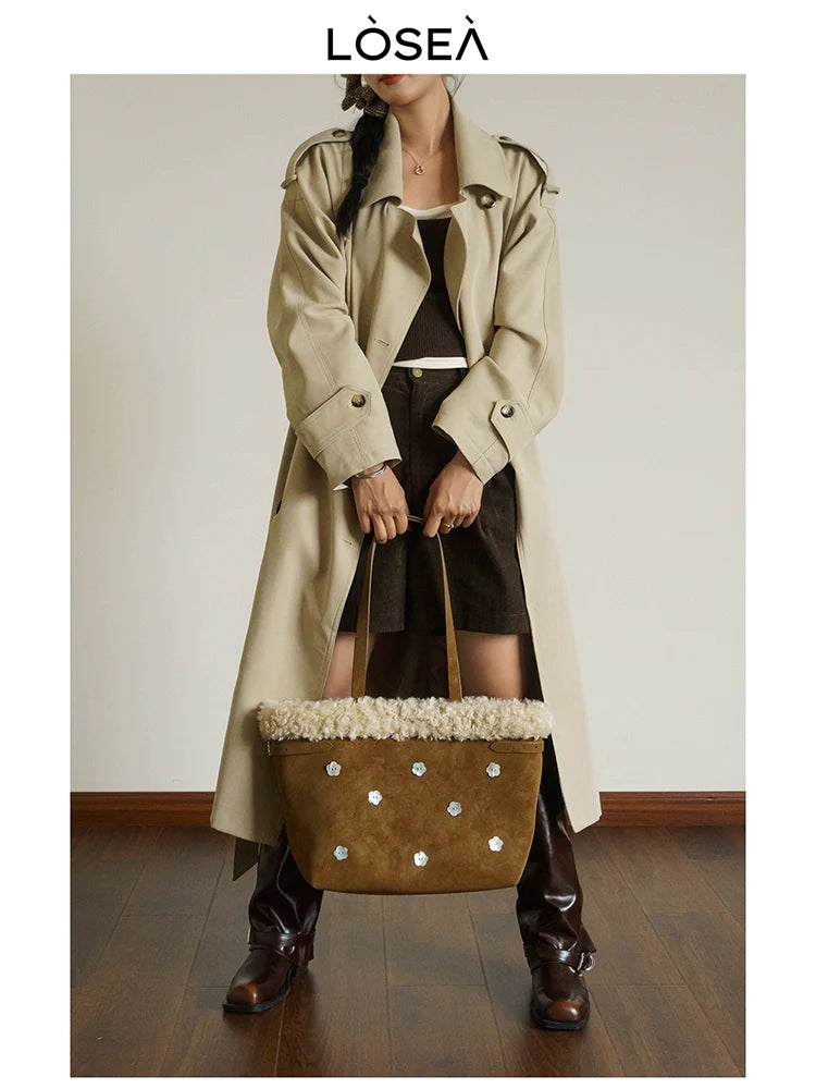 LOSEA Plush Large Capacity Tote Bag