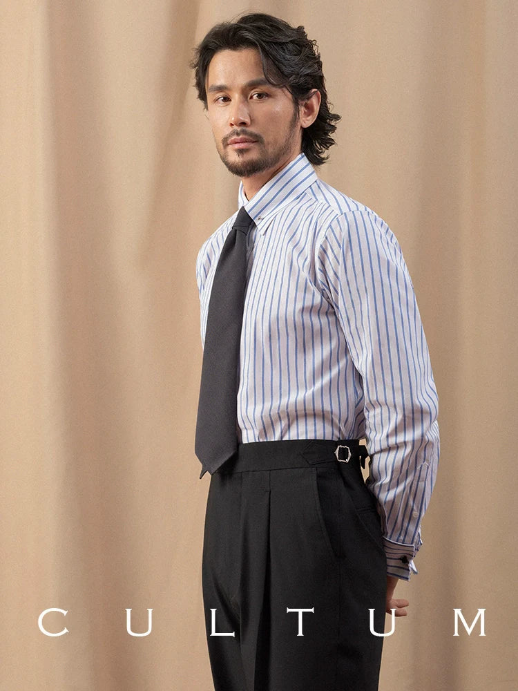 CULTUM French Cufflink Striped Shirt