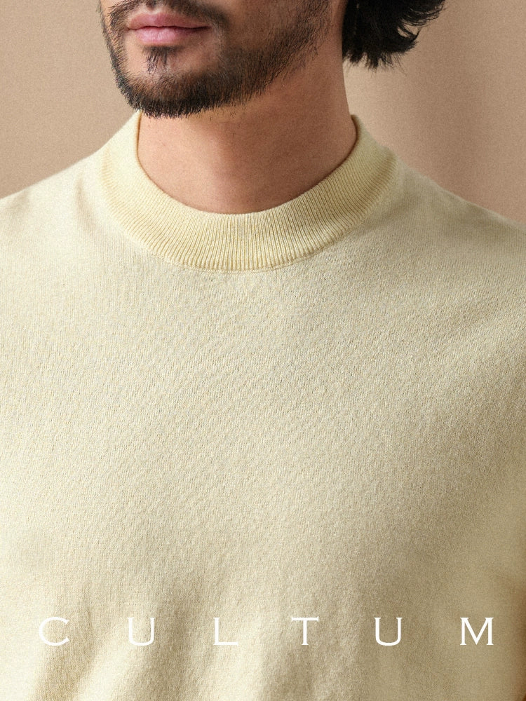 CULTUM 14 Semi-turtleneck Pullover-knit Sweater