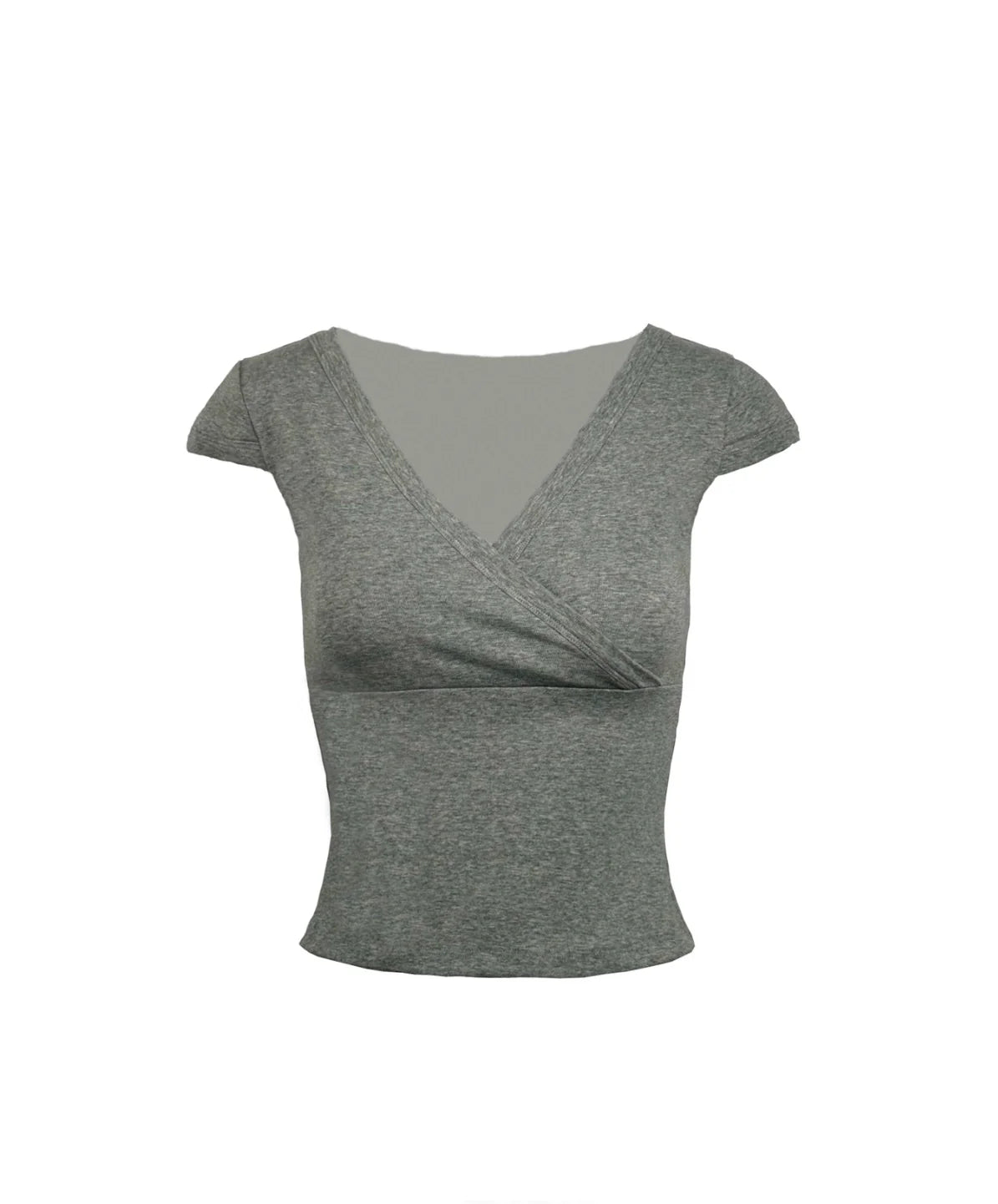 Jim Kennet Low Chest Cross V-Neck Slim Fit Stretch Tee