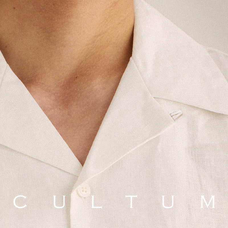 CULTUM Vintage Cuban Collar Shirt Short Sleeve