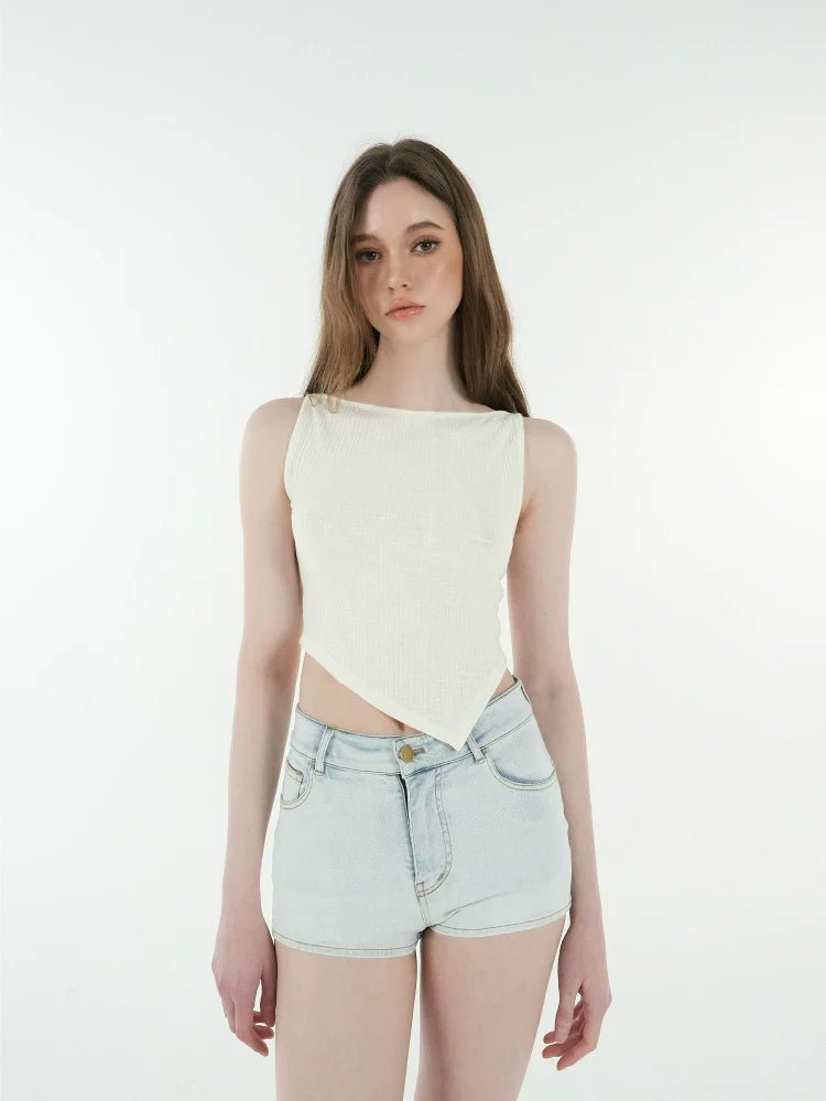 Jim Kennet One-Neck Asymmetrical Design Slim Sling Knitting