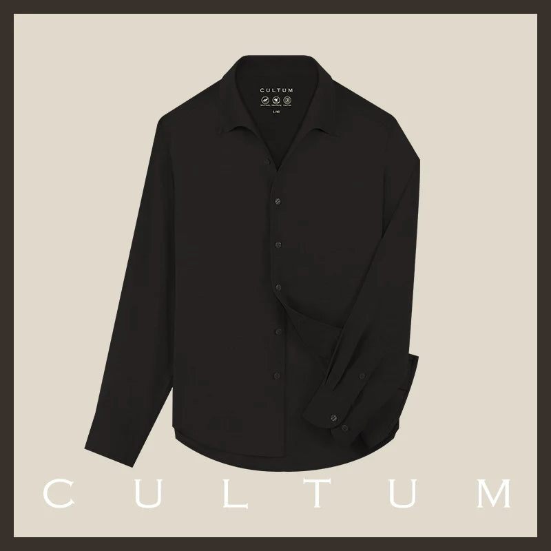 CULTUM  One-piece Collar Wrinkle-resistant Easy-care Shirt