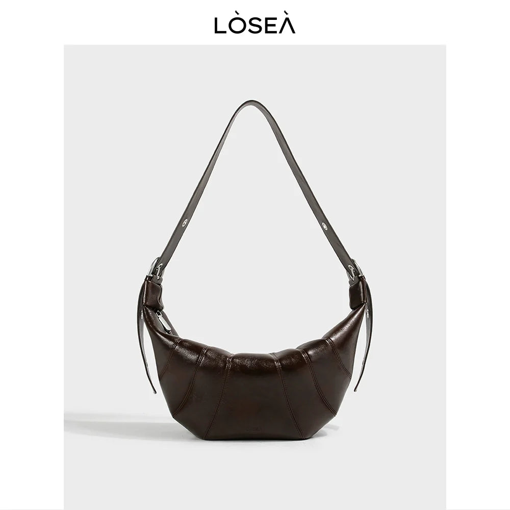 LOSEA Premium Textured Versatile Retro Shoulder Crossbody Bag
