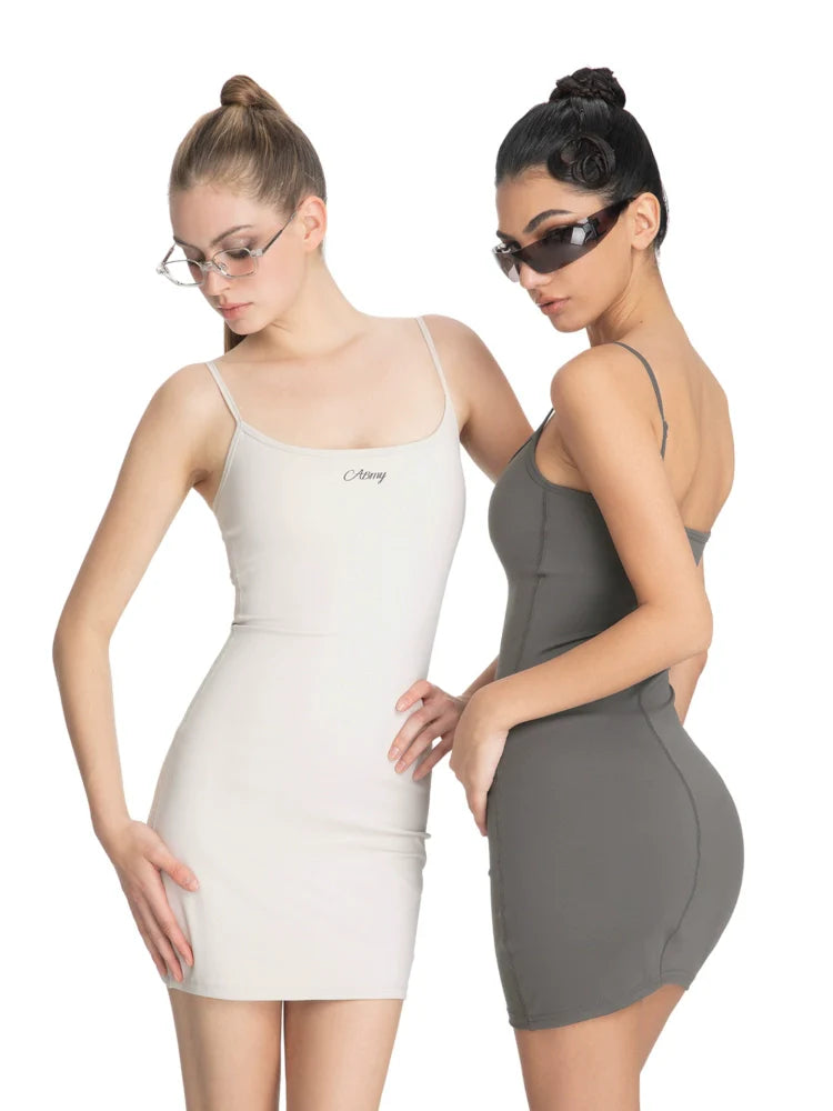 ABMY Hip-wrapped Shaping Slim Dress with Chest Pads