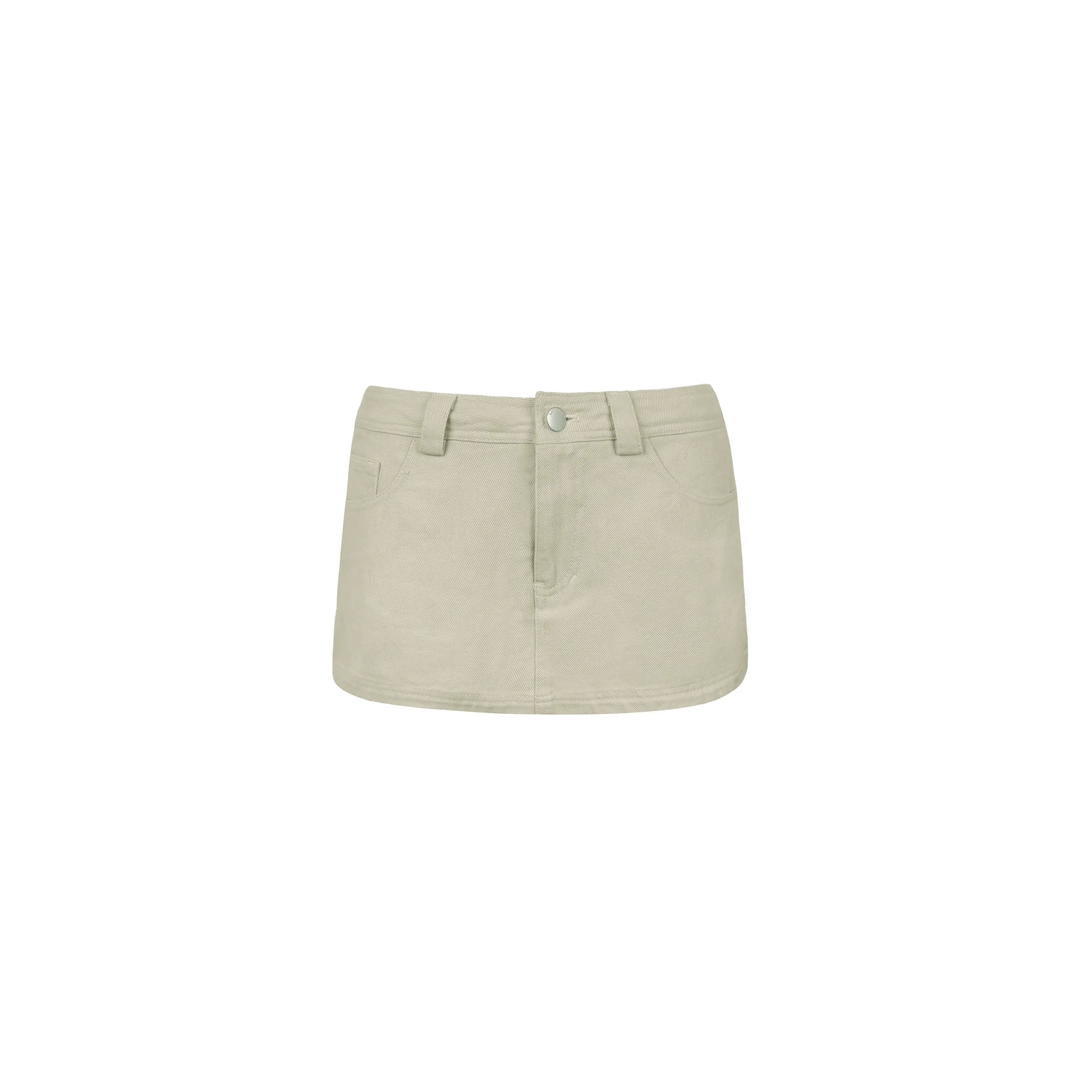 Jim Kennet Vintage Work Wear Fake Two-Piece Denim Skirt