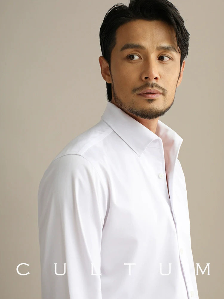 CULTUM Business Casual Slim-fit No-Iron White Shirt