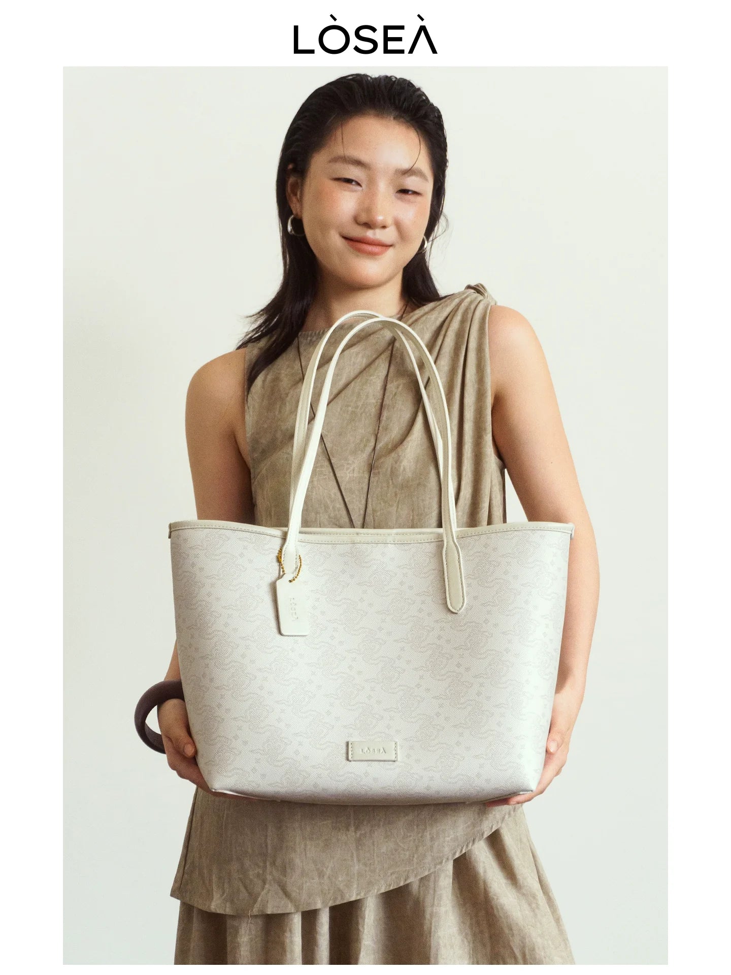 LOSEA Ruyi Moire Casual Simple Tote Bag