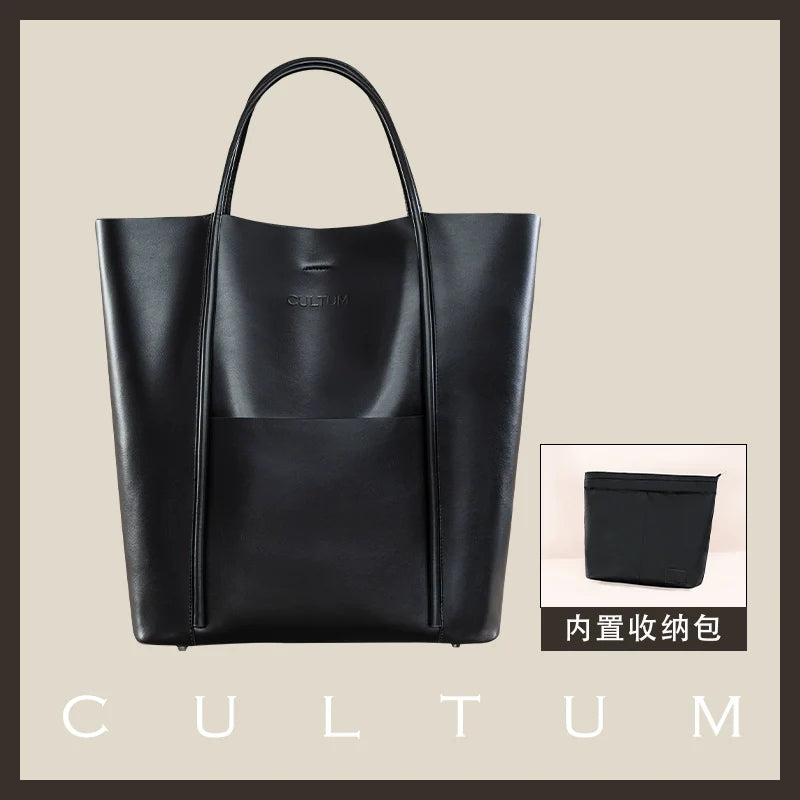 CULTUM Commuter Large Capacity Cowhide Tote Bag