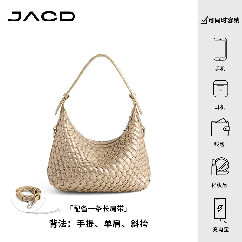 JACD Hand-woven Wave Style Shoulder Messenger Bag
