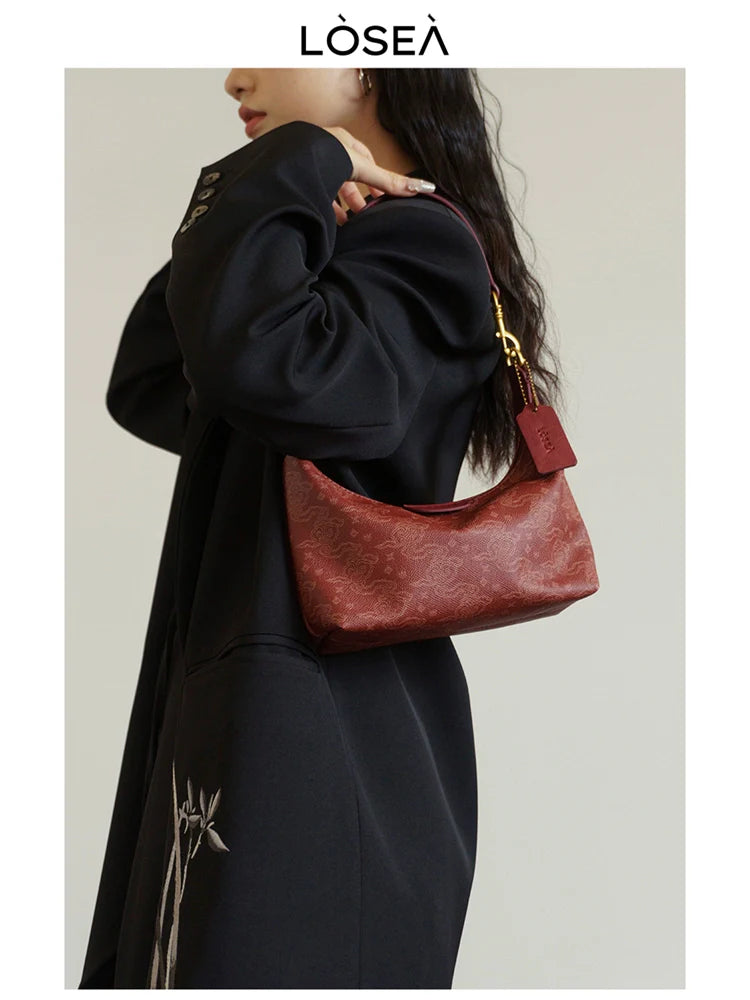 LOSEA Ruyi Cloud Temperament Premium Pattern Shoulder Bag