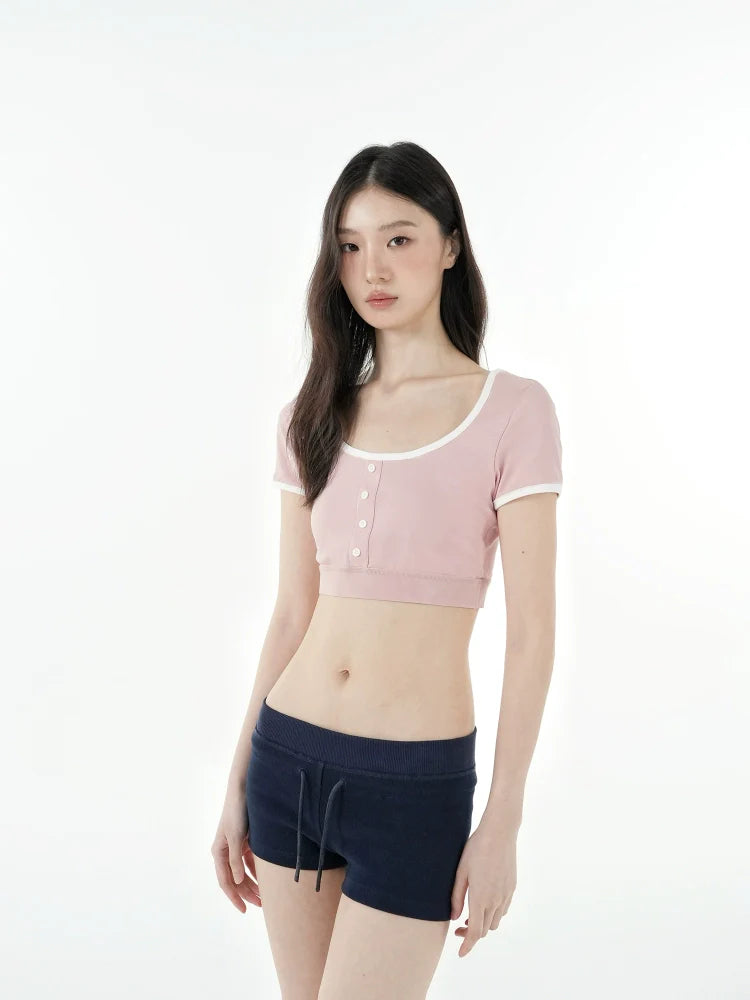 Jim Kennet Contrast U-neck Short Tee