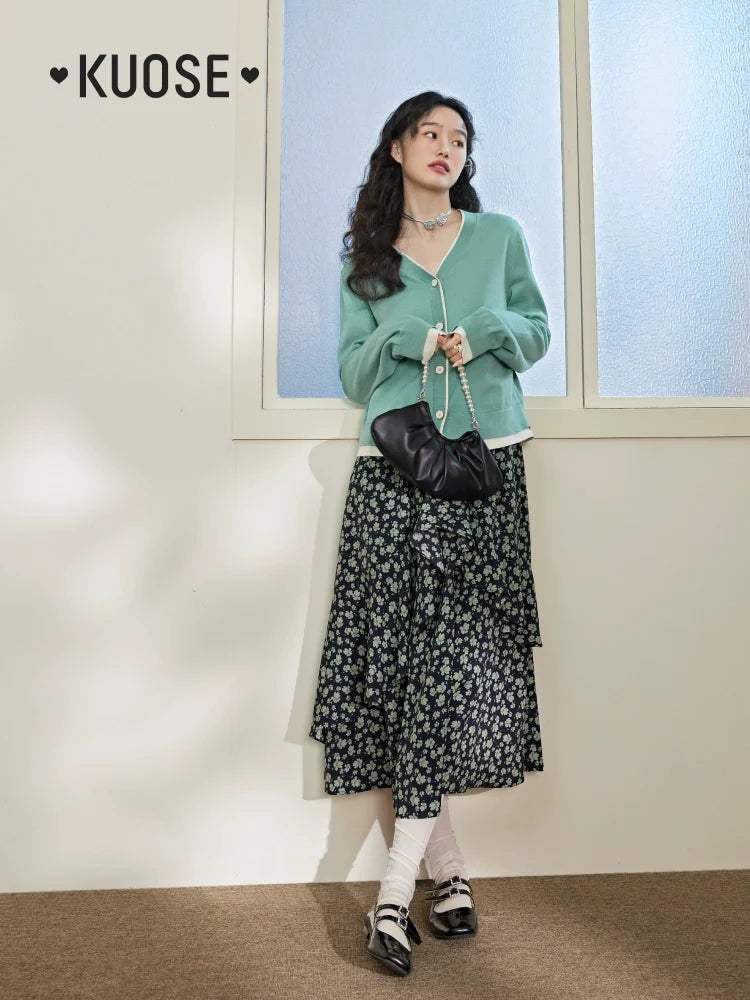 Kuose French Floral Suspender Dress