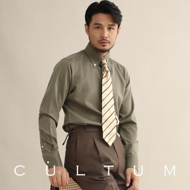 CULTUM Vintage Gentleman Casual Business Shirt
