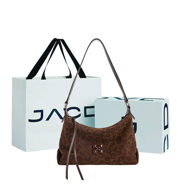 JACD Leopard Print Underarm Shoulder Messenger Bag