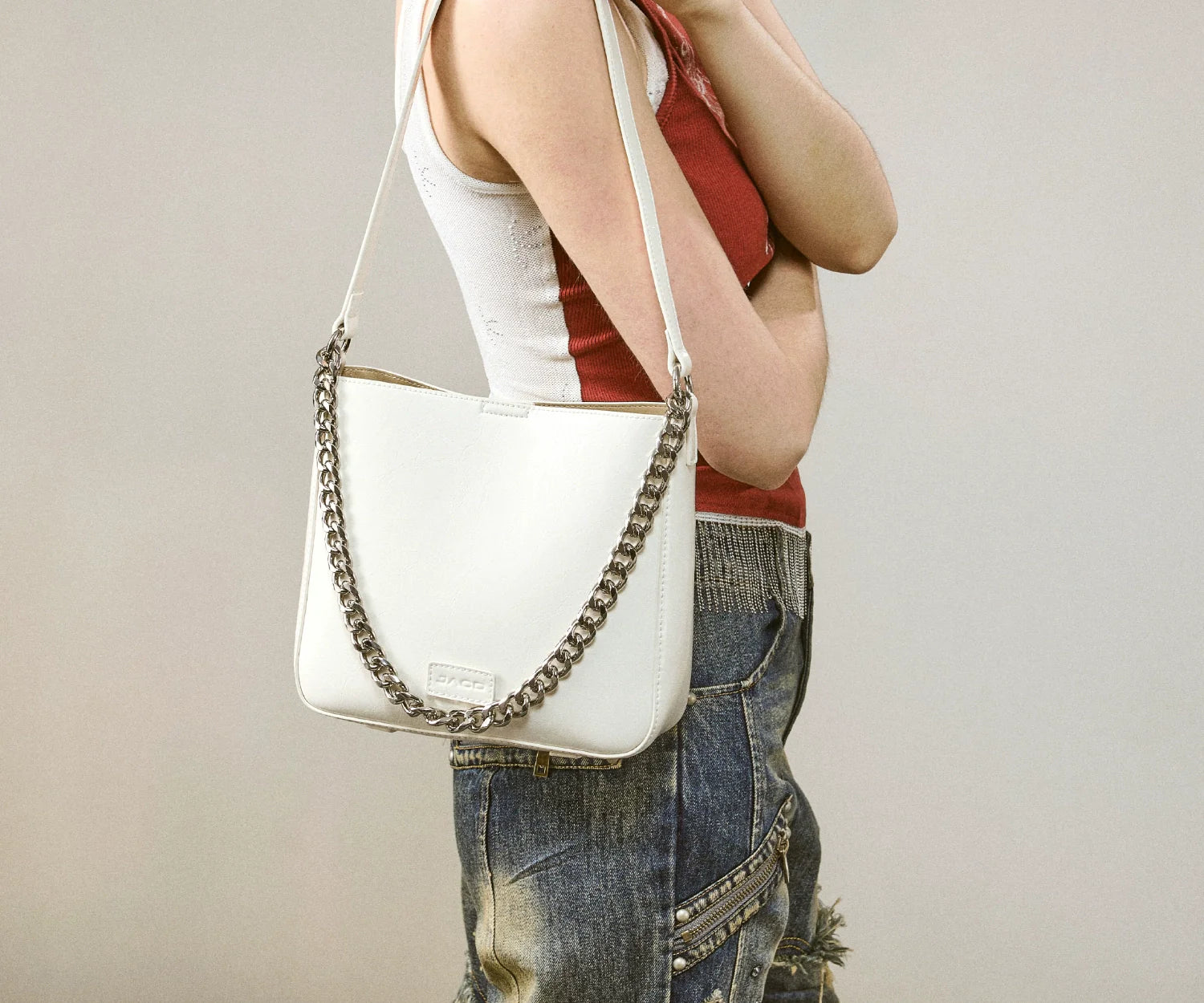 JACD Korean Version of Fashion Casual Chain Shoulder Messenger Bag