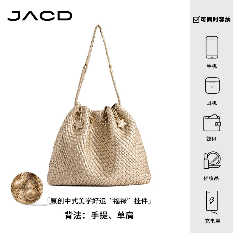 JACD Hand-woven Bag Large Capacity Tote Bag