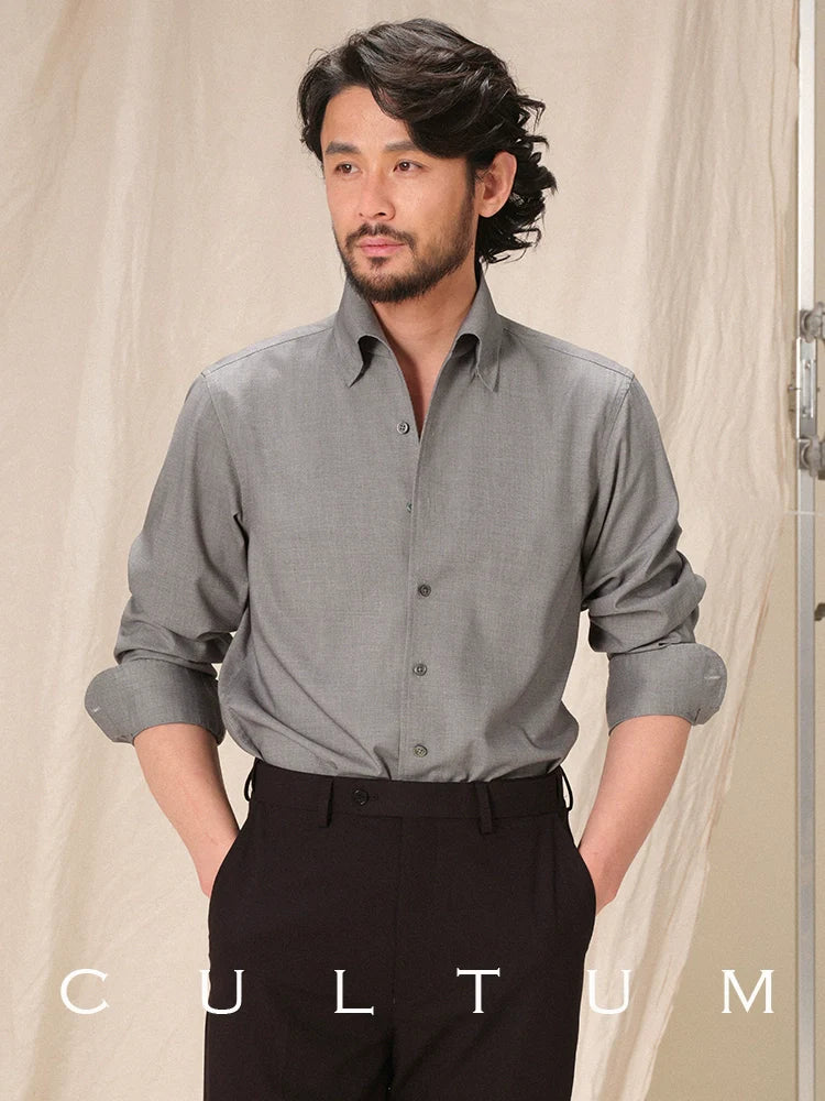 CULTUM  One-piece Collar Wrinkle-resistant Easy-care Shirt