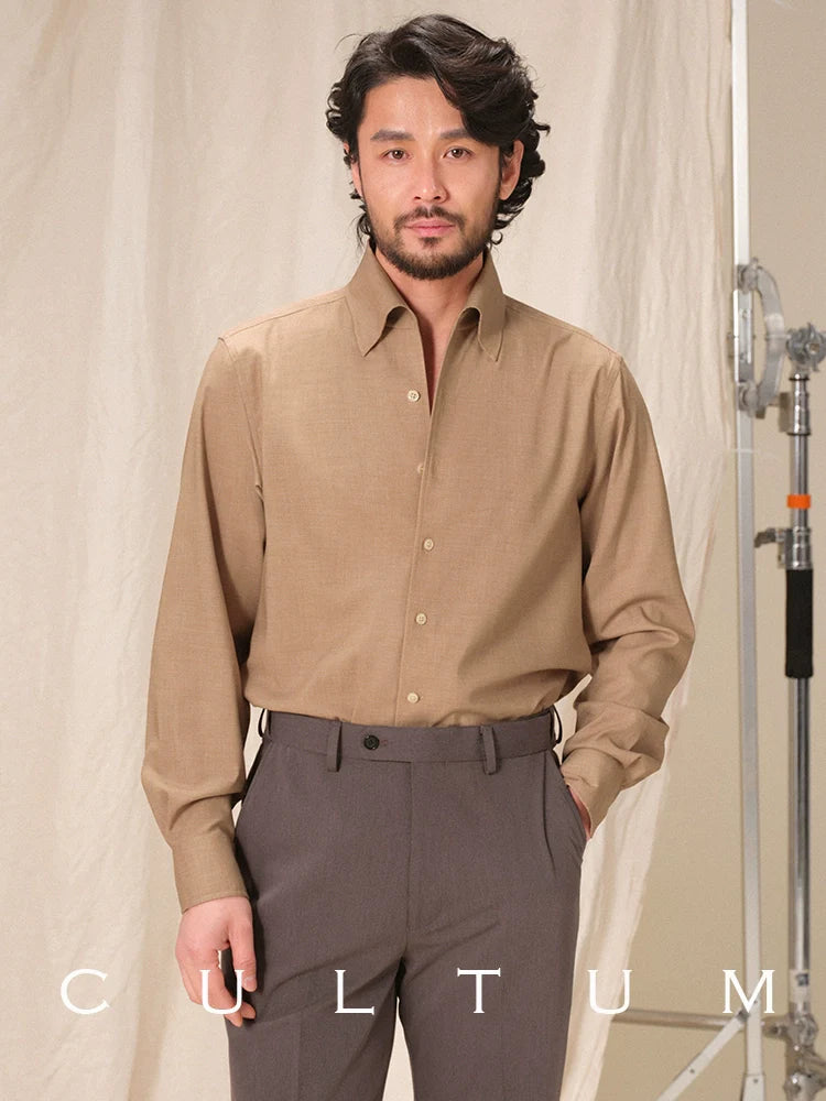 CULTUM  One-piece Collar Wrinkle-resistant Easy-care Shirt