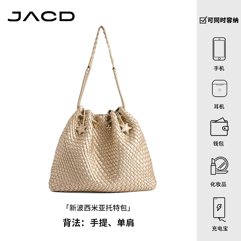 JACD Hand-woven Bag Large Capacity Tote Bag