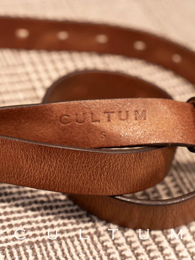 CULTUM First Layer Pure Cowhide Classic Casual Retro Belt