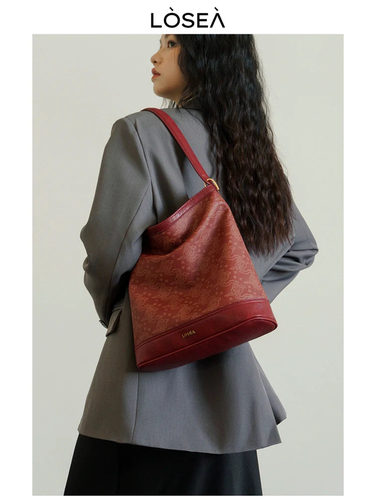 LOSEA Ruyi Moire Premium Bucket Bag