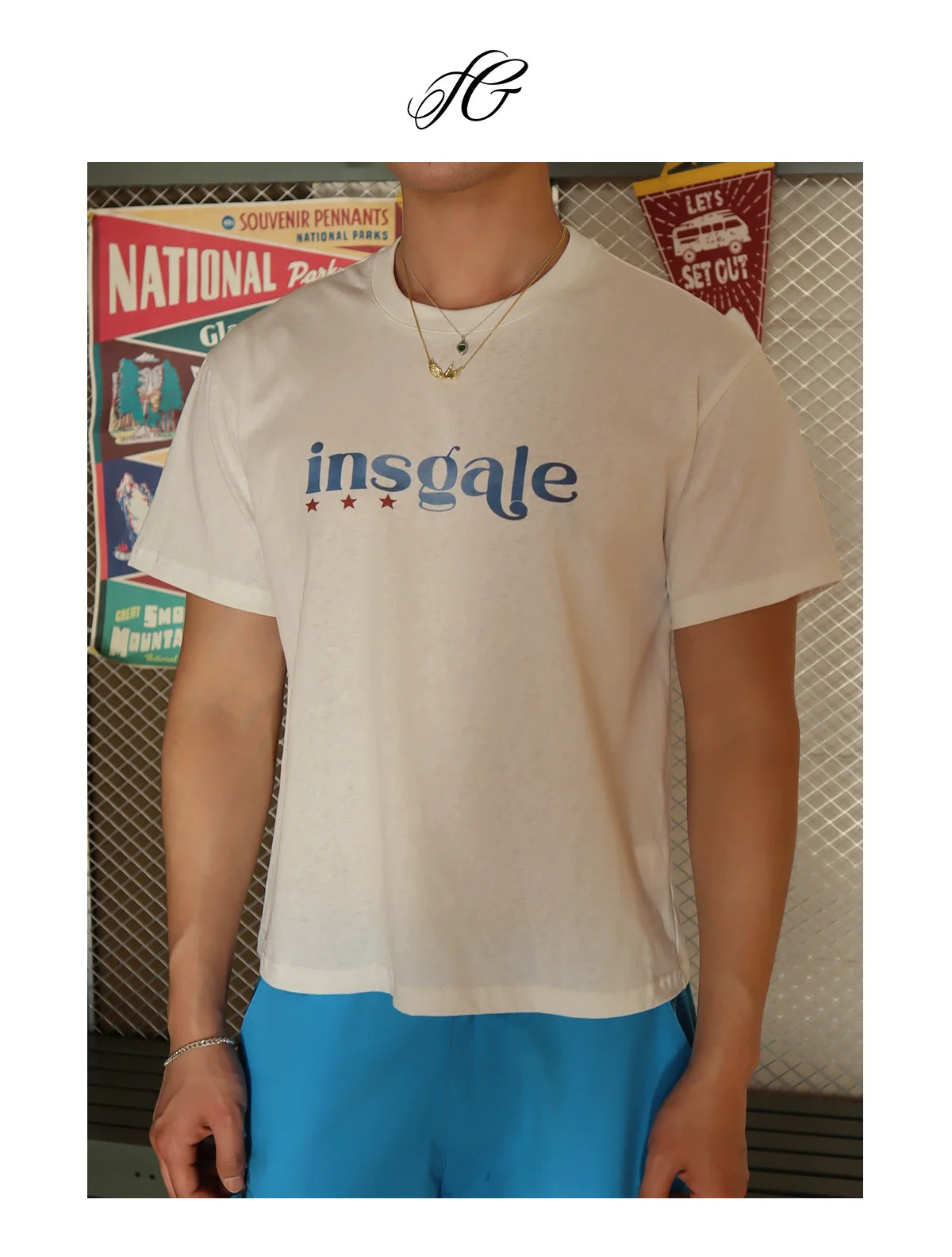 InsGale Slogan Breathable Quick Drying Tee