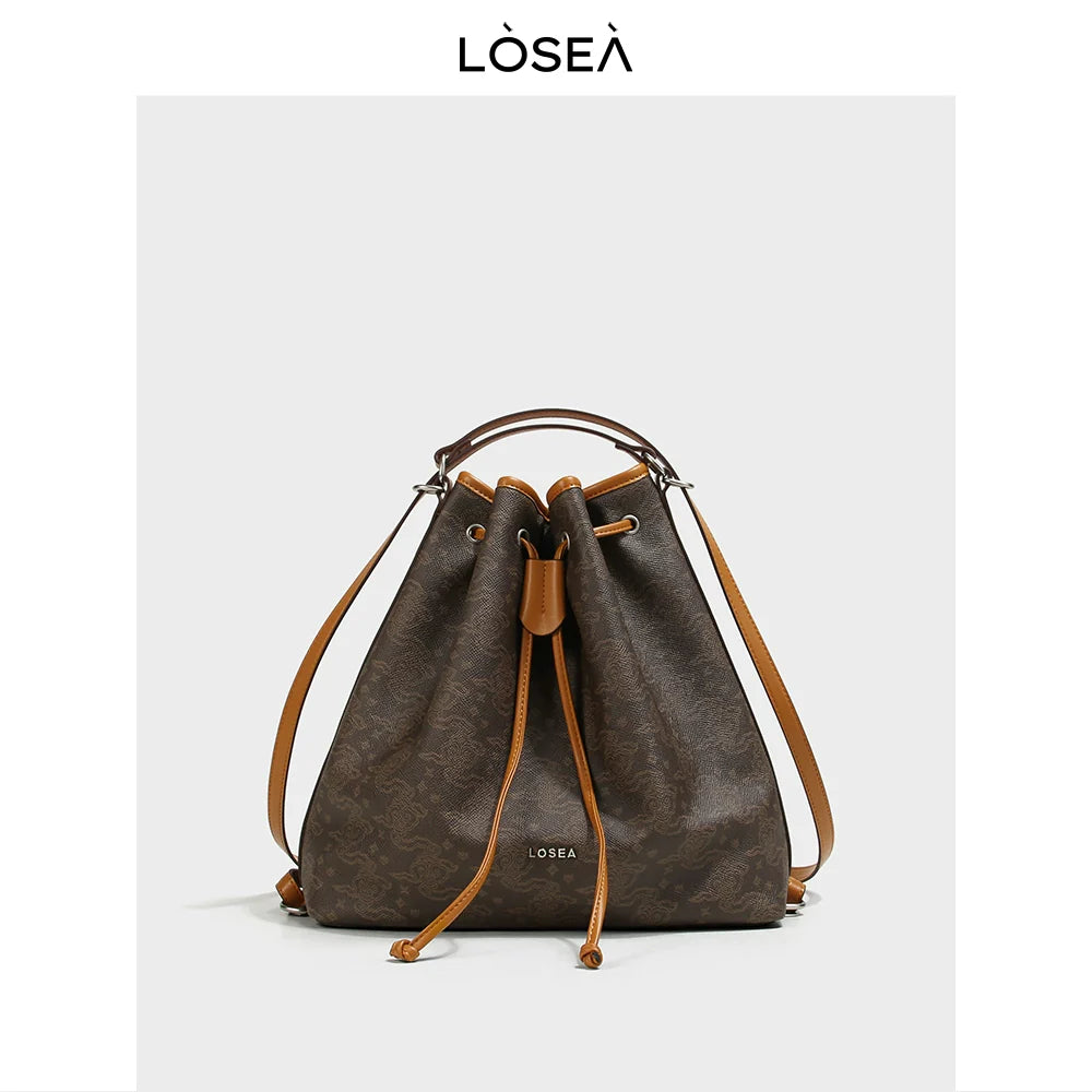 LOSEA Ruyi Moire Versatile Shoulder Bucket Bag