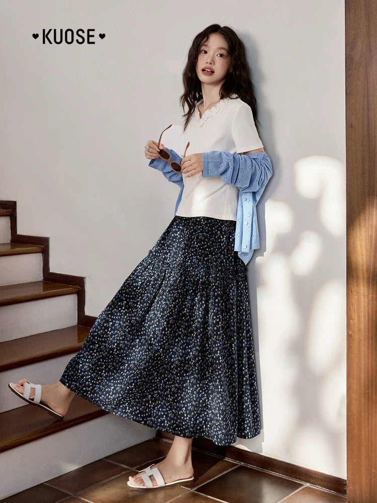 Kuose Fungus Edge Floral Skirt