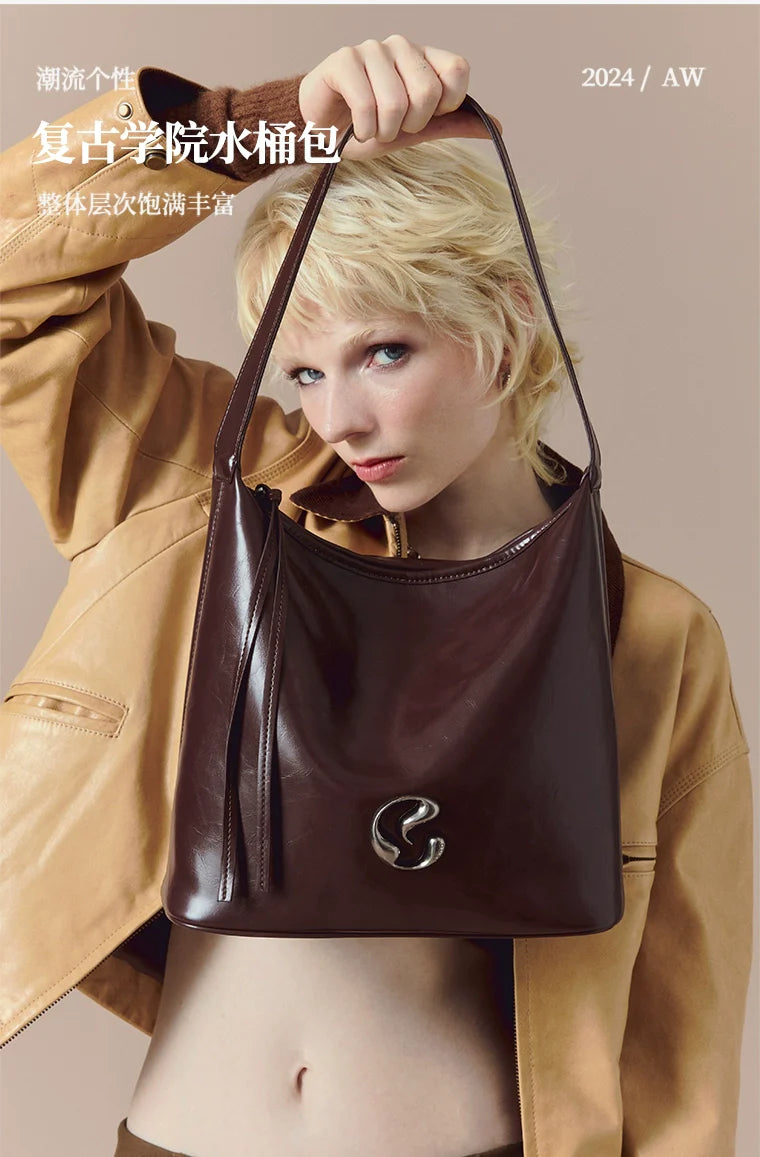 JACD Retro Premium Light Luxury Portable Underarm Bag