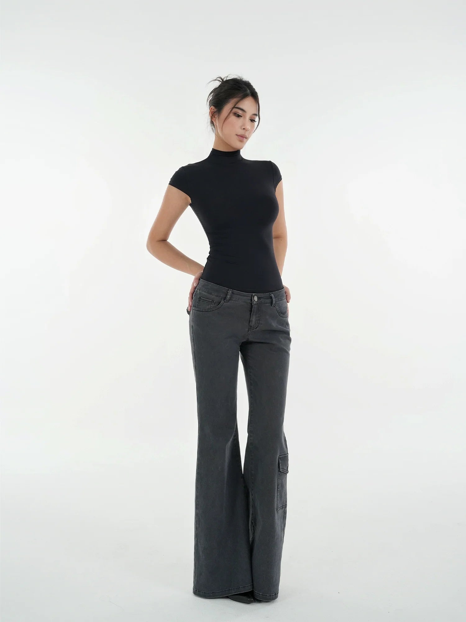 Jim Kennet Washed Old Low-rise Jeans