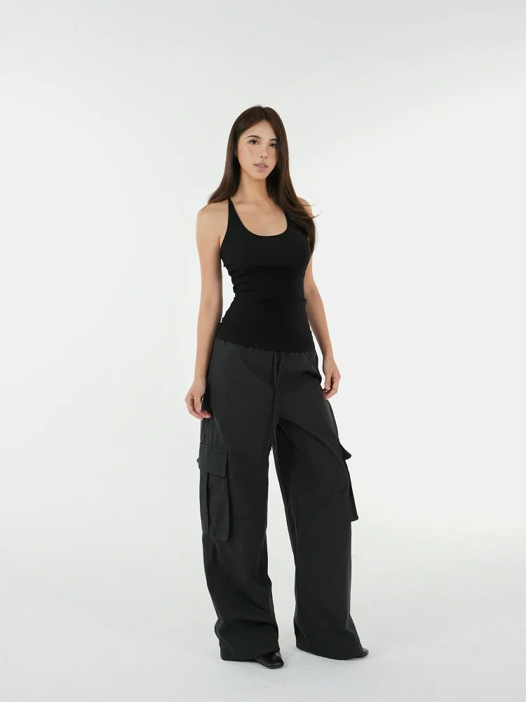 Jim KennetU Neck Skinny Strap Slim Fit I-Type Vest