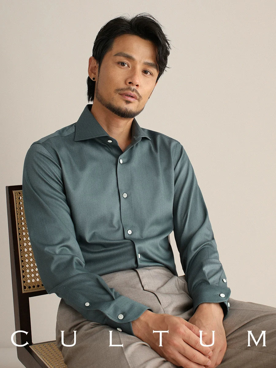CULTUM Italian Business Casual Windsor Collar Shirt