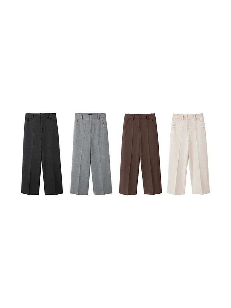 PLUS NO LOGO Drape Anti-wrinkle A-shaped Trousers