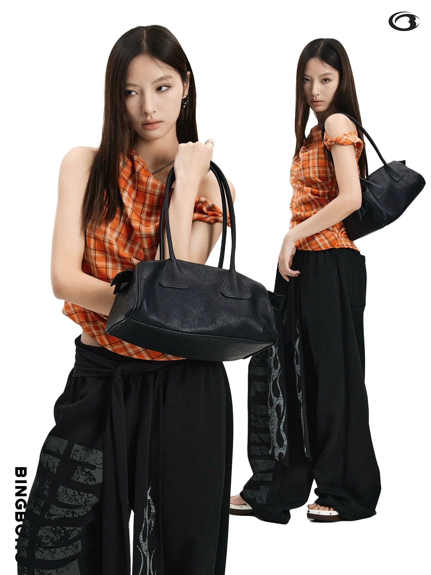 BINGBONG Urban Simple Shoulder Portable Baguette Underarm Bag