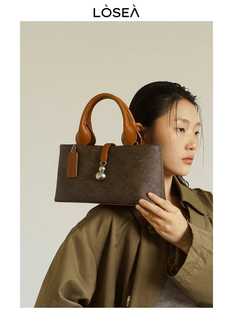 LOSEA Ruyi Cloud Pattern National Style Gourd Shoulder Bag