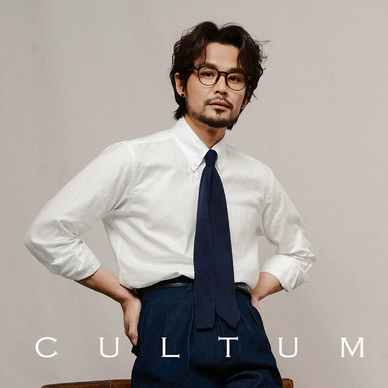 CULTUM 100% Cotton Casual Loose-fitting Long-sleeved Shirt