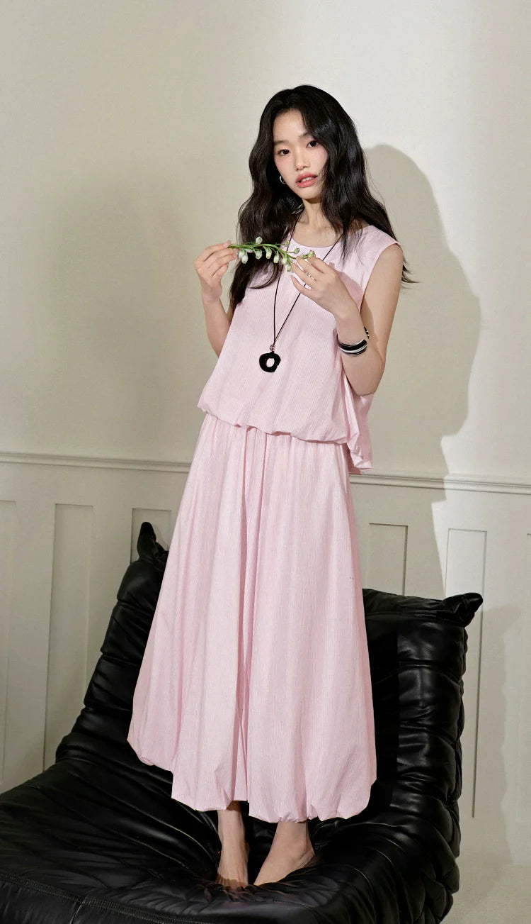 Kuose Bud Two-piece Set Sleeveless Vest Sling