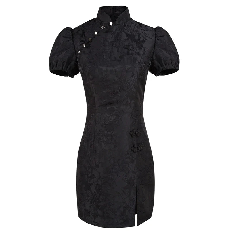 LULUSWINGS Chinese Style Three-dimensional Heavy Jacquard Slim Cheongsam