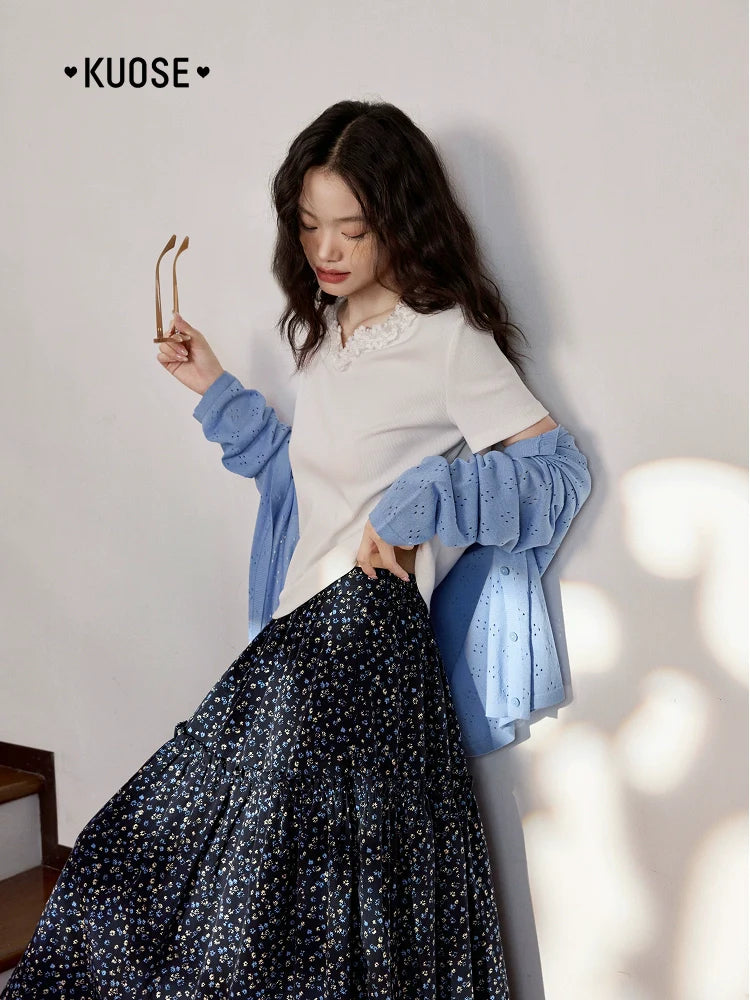 Kuose Fungus Edge Floral Skirt