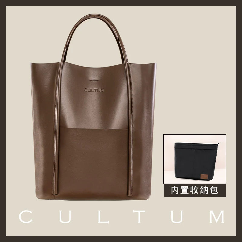 CULTUM Commuter Large Capacity Cowhide Tote Bag