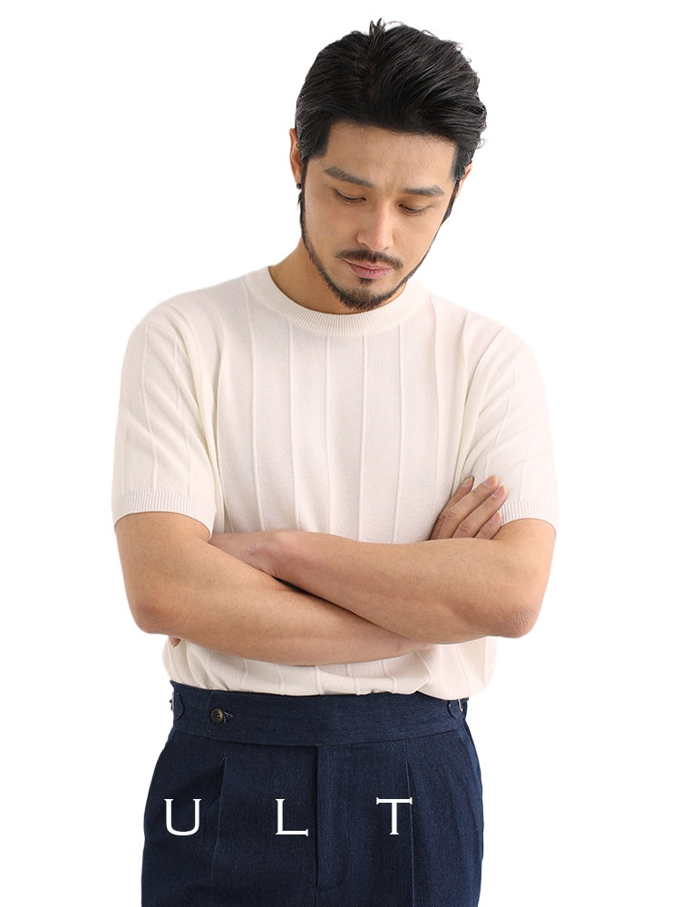CULTUM Knitted Slim Round Neck Casual Tee
