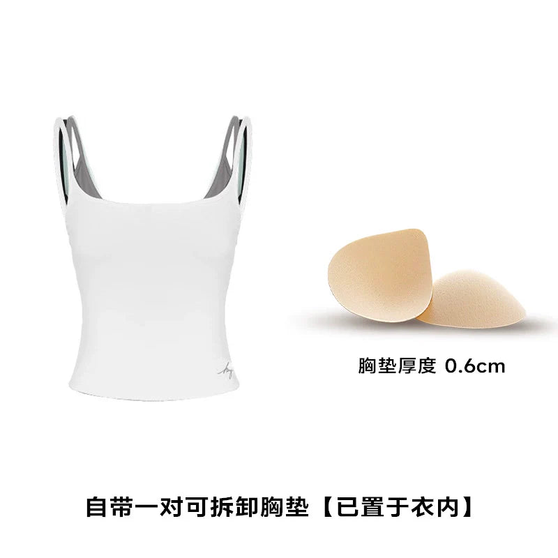 ABMY Slim-fit Contrasting Fake Two-piece Sling Vest