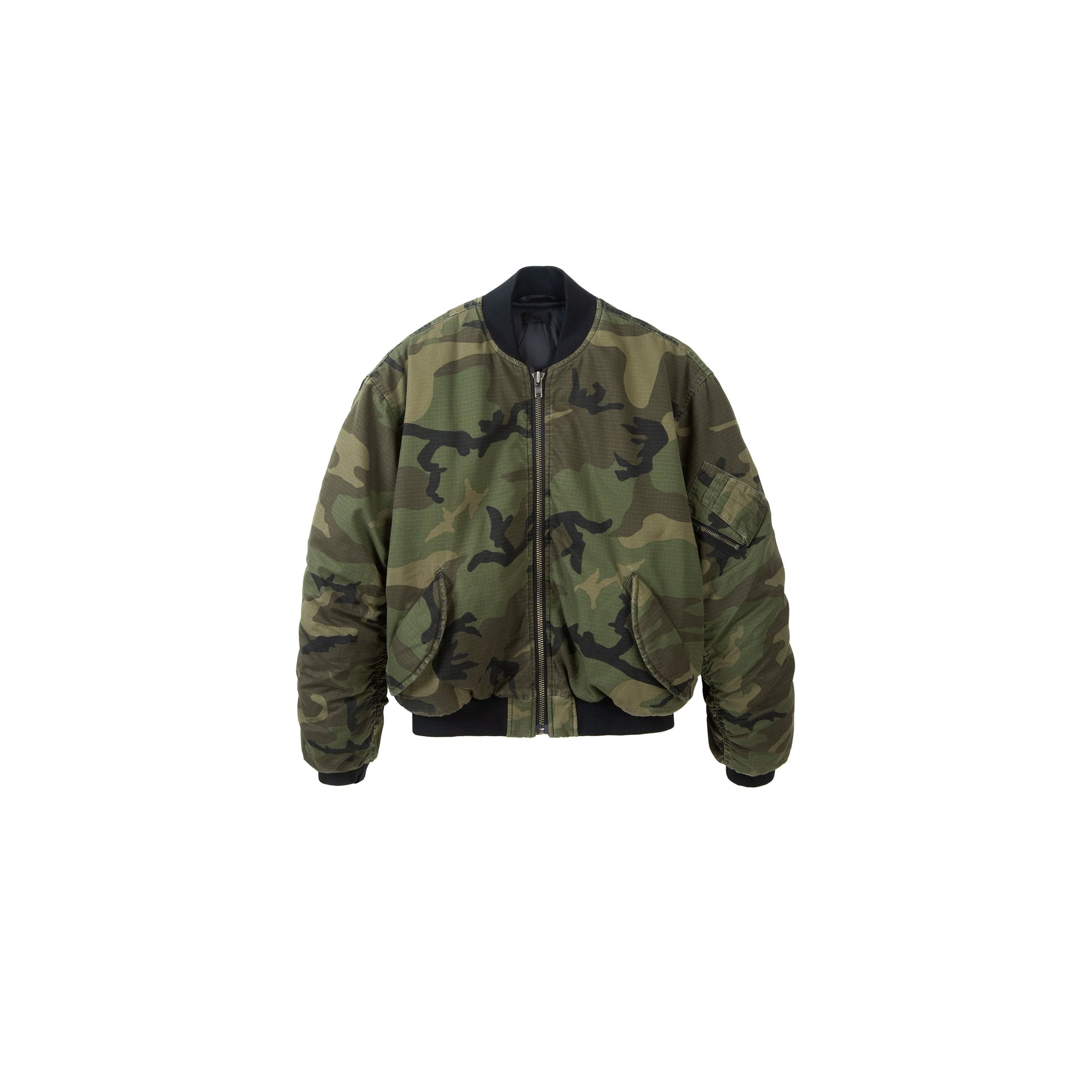PLUS NO LOGO Camouflage Flight Jacket Cotton